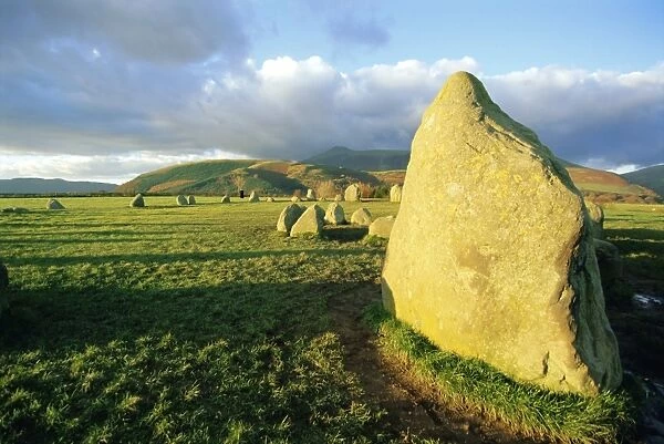 The prehistoric Castlerigg Stone Circle, Keswick, Lake District, Cumbria, England, UK