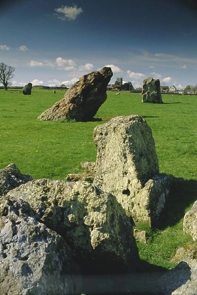 Prehistoric stone circle, Stanton Drew Stones, Somerset, England, UK