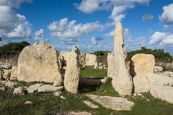Prehistoric temple of Haqar Qim, UNESCO World Heritage Site, Malta, Europe