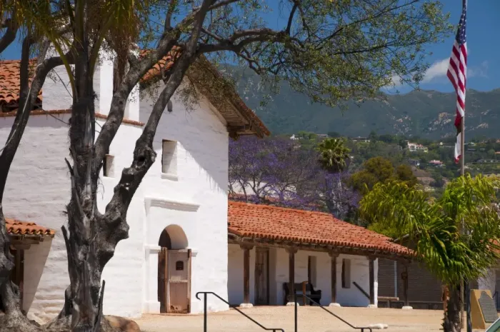 Framed Print : Presidio Chapel, El Presidio de Santa Barbara, Santa Barbara, California