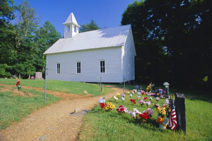Framed Print : Primitive wooden Baptist church (built in 1887) Framed Print : Primitive wooden Baptist church (built in 1887)