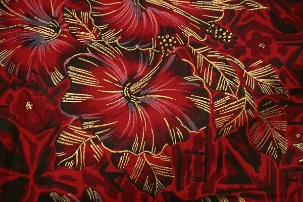 Printed cotton fabric on sale to tourists, Fiji, Pacific Islands, Pacific