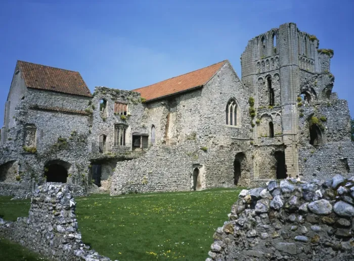 Framed Print : Priors chapel and tower from cloister, Castle Acre Priory, Norfolk, England Framed Print : Priors chapel and tower from cloister, Castle Acre Priory, Norfolk, England