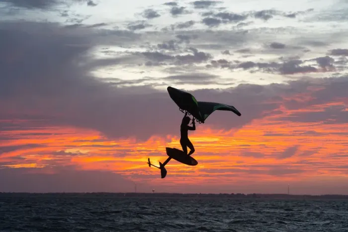 Framed Print : Pro surfer James Jenkins jumps his wing surfer at sunset over the Pamlico Sound at Nags Framed Print : Pro surfer James Jenkins jumps his wing surfer at sunset over the Pamlico Sound at Nags