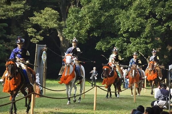 Procession of archers preceding a Horse Back Archery Competition