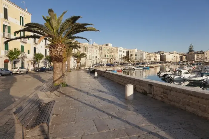 Framed Print : Promenade at the harbour, old town, Trani, Le Murge, Barletta-Andria-Trani district Framed Print : Promenade at the harbour, old town, Trani, Le Murge, Barletta-Andria-Trani district