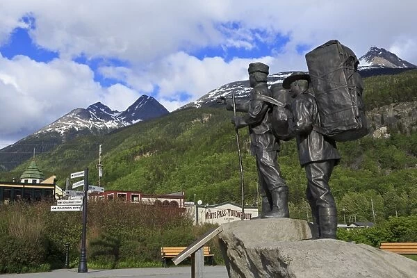 Prospector and Guide Monument, Skagway, Alaska, United States of America, North America