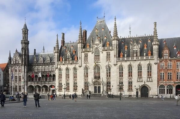 Provinciaal Hoff, Market Square, Bruges, UNESCO World Heritage Site, Belgium, Europe