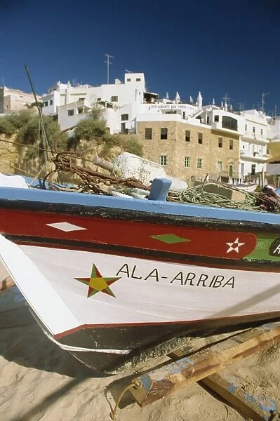 The prow of a fishing boat in the Algarve