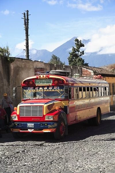 Public bus, Antigua, Guatemala, Central America
