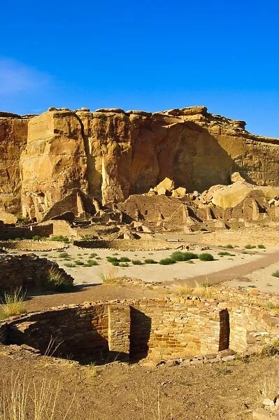 Pueblo Bonito Chaco Culture National Historical Park scenery, New Mexico