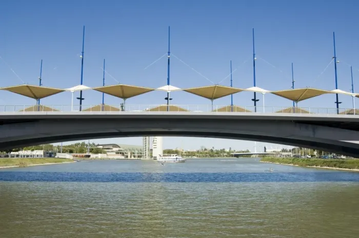 Framed Print : Puente de la Cartuja and the river Rio Guadalquivir Framed Print : Puente de la Cartuja and the river Rio Guadalquivir