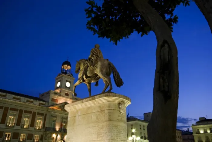 Framed Print : Puerta del Sol at dusk