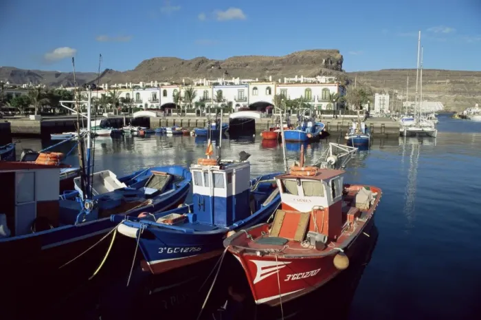 Framed Print : Puerto de Mogan, Gran Canaria, Canary Islands, Spain, Atlantic, Europe Framed Print : Puerto de Mogan, Gran Canaria, Canary Islands, Spain, Atlantic, Europe
