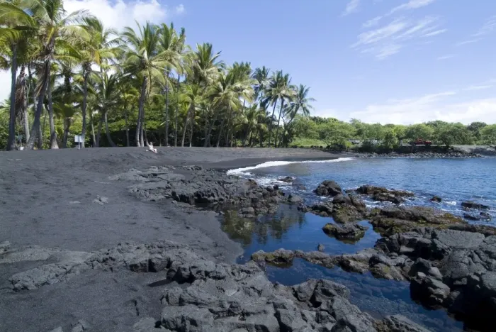 Framed Print : Punaluu Black Sand Beach Framed Print : Punaluu Black Sand Beach