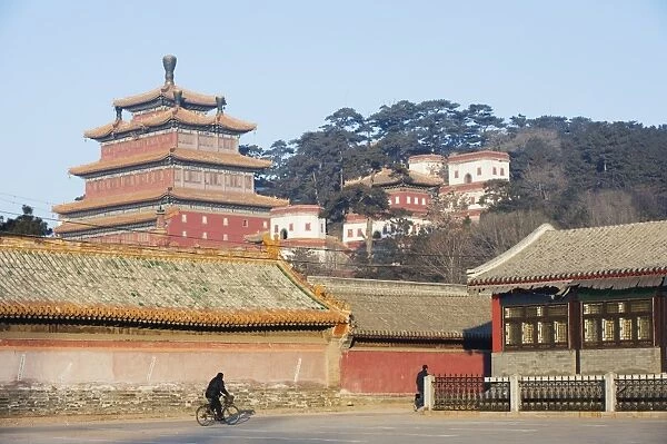Puning Si outer temple dating from 1755, Chengde city, UNESCO World Heritage Site