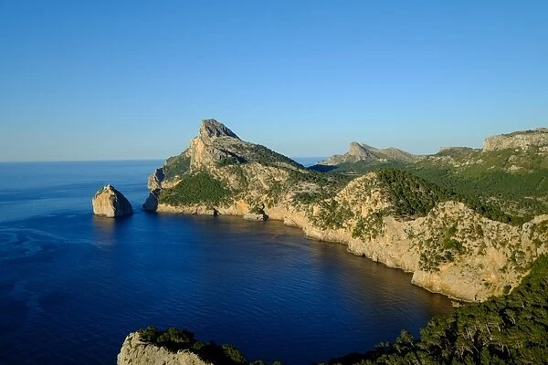 Punta Nau seen from el Mirador Es Colomer in the Formentor Peninsula, Majorca, Balearic Islands