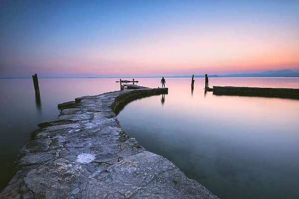 Punta San Vigilio at dawn, a beautiful resort on Lake Garda, Verona, Bardolino, Italy