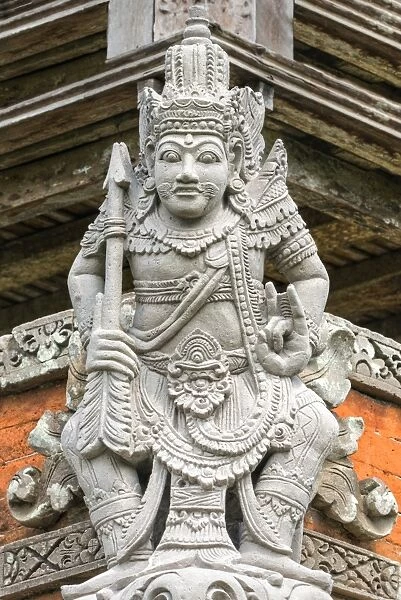 Pura Taman Ayun Temple, Sculptures of the Bale basement (Wood pavilion), Mengwi, Bali, Indonesia, Southeast Asia, Asia