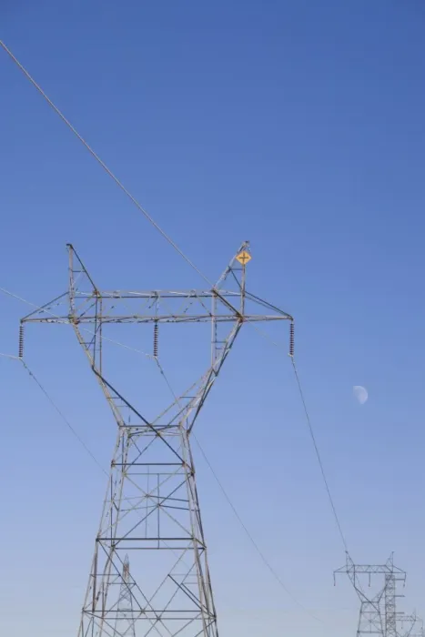 Framed Print : Pylons and moon, Navajo Generating Station, near Lake Powell and Antelope Canyon, Arizona, United States of America, North America Framed Print : Pylons and moon, Navajo Generating Station, near Lake Powell and Antelope Canyon, Arizona, United States of America, North America