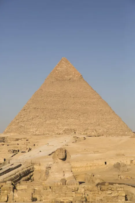 Framed Print : Pyramid of Chephren (Khafre), Great Pyramids of Giza, UNESCO World Heritage Site, Giza Framed Print : Pyramid of Chephren (Khafre), Great Pyramids of Giza, UNESCO World Heritage Site, Giza