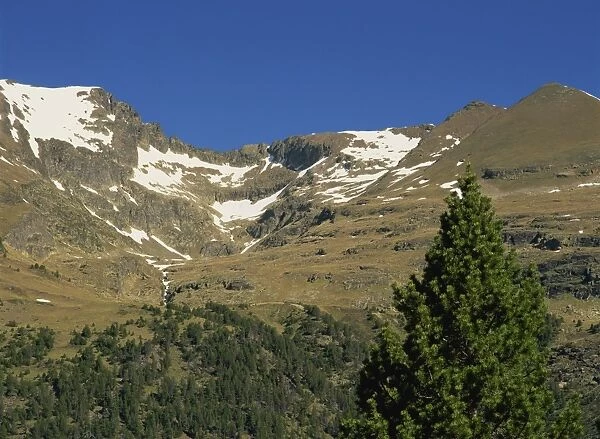 Pyrenees mountain range in Andorra, Europe