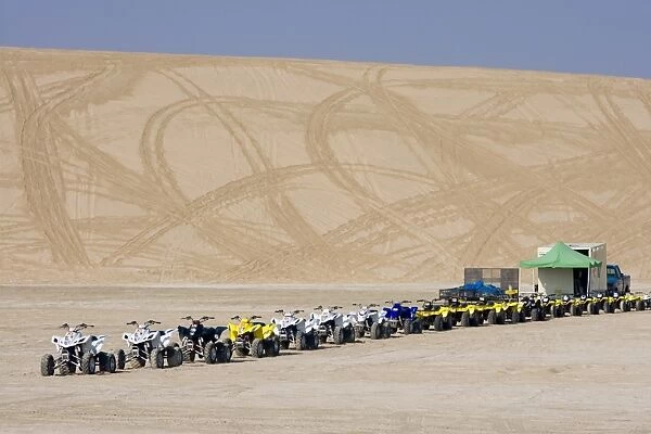 Quad bikes, desert dunes, Qatar, Middle East