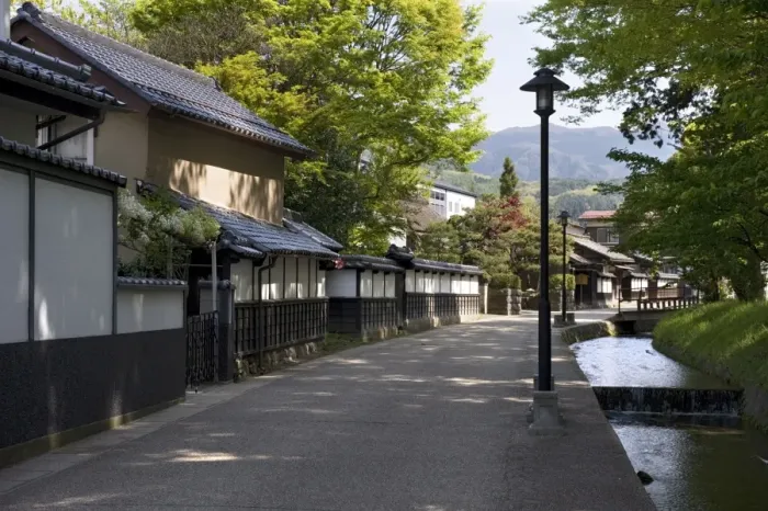 Framed Print : Quaint street lined with traditional residences in Matsushiro town, Nagano Prefecture Framed Print : Quaint street lined with traditional residences in Matsushiro town, Nagano Prefecture