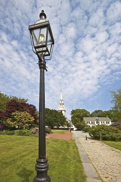 Queen Anne Square and Trinity Church dating from 1726, the oldest Episcopal parish in the state