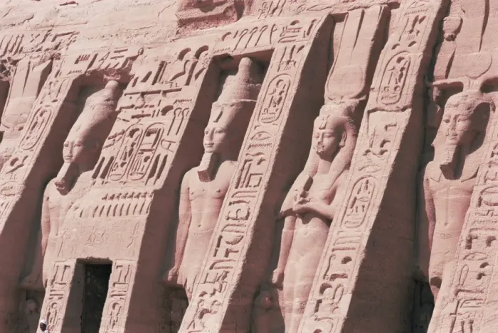 Framed Print : Queen Nefertaris Temple, dedicated to Hathor, Abu Simbel, UNESCO World Heritage Site