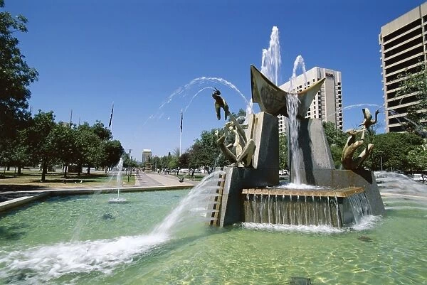 Queen Victoria fountain, Victoria Square, Adelaide, South Australia, Australia, Pacific