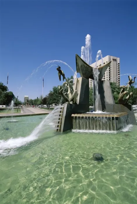 Framed Print : Queen Victoria Fountain, Victoria Square, Adelaide, South Australia, Australia, Pacific