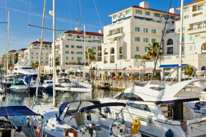Framed Print : Queensway Quay Marina, Gibraltar, Mediterranean, Europe Framed Print : Queensway Quay Marina, Gibraltar, Mediterranean, Europe