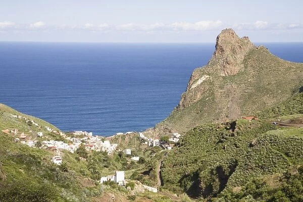 The quiet village of Taganana within the Anaga Rural Park, an area of outstanding natural beauty with walking trails, Tenerife, Canary Islands, Spain