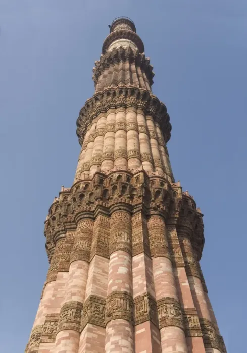 Framed Print : Qutb Minar, victory tower built between 1193 and 1368 of sandstone, 73m high Framed Print : Qutb Minar, victory tower built between 1193 and 1368 of sandstone, 73m high