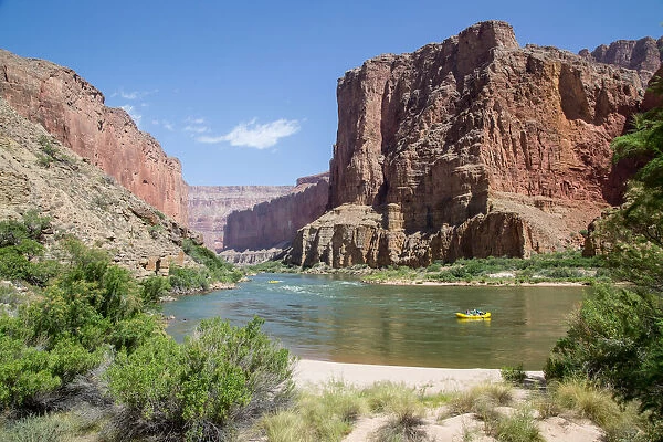 Rafters on the Colorado River through the Grand Canyon, Arizona, United States of America