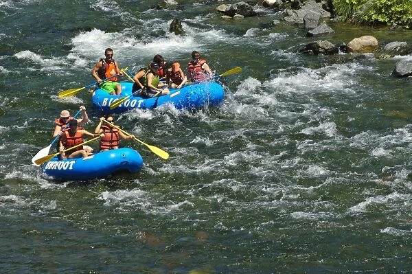 Rafting on the South Fork of the Trinity River, California, United States of America