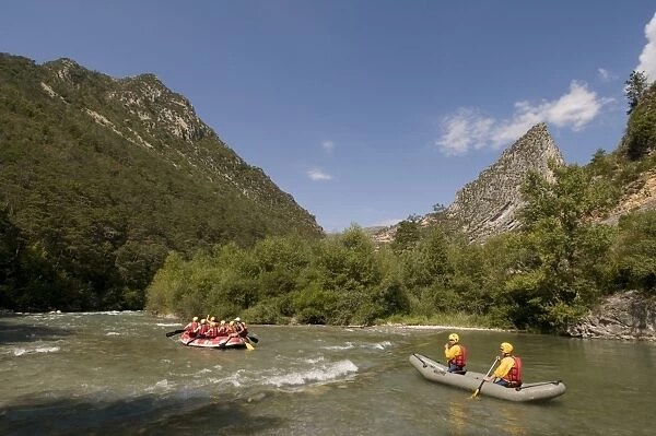 Rafting on Verdon River, Gorges du Verdon, Provence, France, Europe