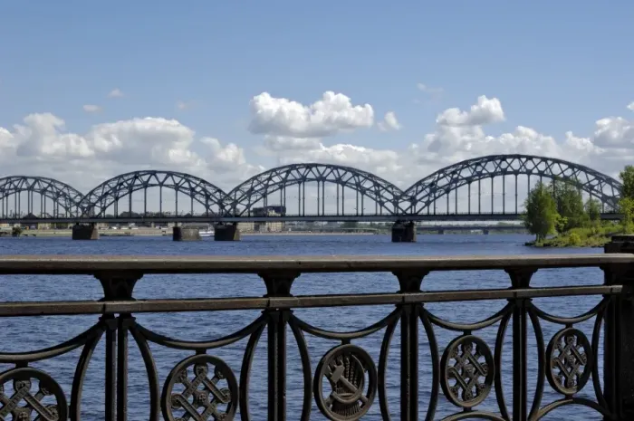 Framed Print : Railway bridge over the river Daugava Framed Print : Railway bridge over the river Daugava