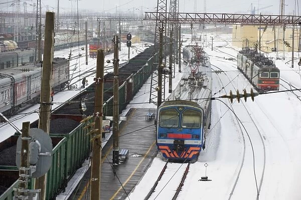 Railway station on the Trans-Siberian line, Balezino, Udmurtia, Russia, Europe