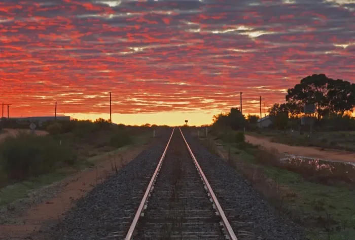 Framed Print : Railway tracks, Menindee, New South Wales, Australia, Pacific Framed Print : Railway tracks, Menindee, New South Wales, Australia, Pacific