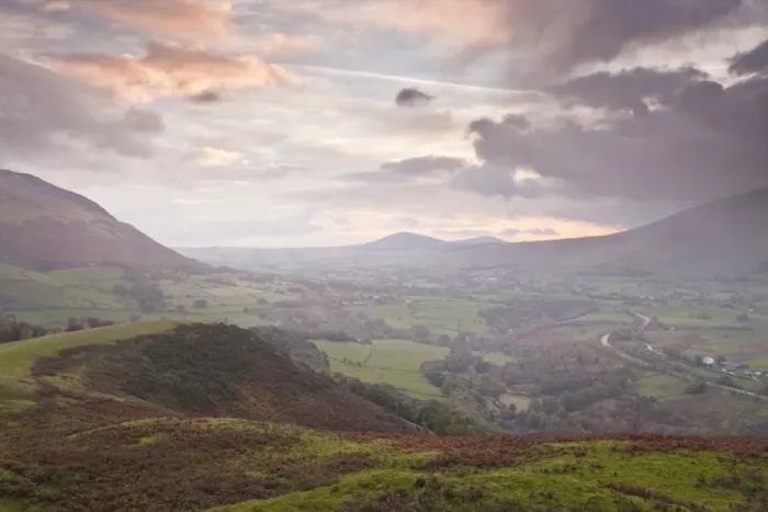 Framed Print : Rain clouds battle with the sunrise over the Lake District near to Keswick, Cumbria, England, United Kingdom, Europe Framed Print : Rain clouds battle with the sunrise over the Lake District near to Keswick, Cumbria, England, United Kingdom, Europe