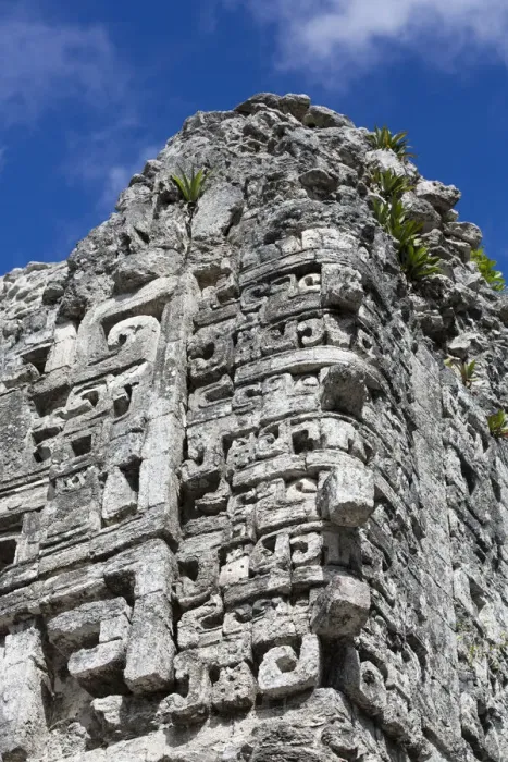 Framed Print : Rain God Chac Masks, Structure XX, Mayan Ruins, Chicanna Archaeological Zone, Campeche State, Mexico, North America Framed Print : Rain God Chac Masks, Structure XX, Mayan Ruins, Chicanna Archaeological Zone, Campeche State, Mexico, North America