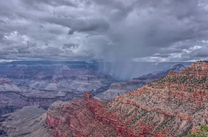 Framed Print : A rain storm over the North Rim of Grand Canyon National Park, Arizona, USA Framed Print : A rain storm over the North Rim of Grand Canyon National Park, Arizona, USA