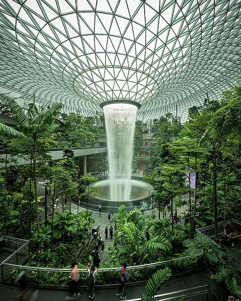 Rain Vortex, Changi Airport, Singapore, Southeast Asia, Asia