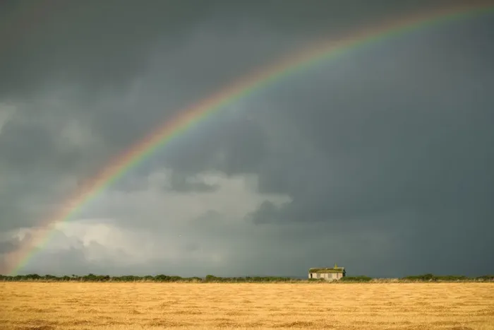 Framed Print : Rainbow over an abandoned cottage on a stormy Scottish Day, Scottish Highlands, United Framed Print : Rainbow over an abandoned cottage on a stormy Scottish Day, Scottish Highlands, United