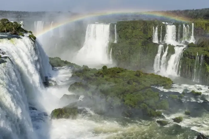 Framed Print : Rainbow over the Iguazu Falls, viewed from the Brazilian side, UNESCO World Heritage Site Framed Print : Rainbow over the Iguazu Falls, viewed from the Brazilian side, UNESCO World Heritage Site