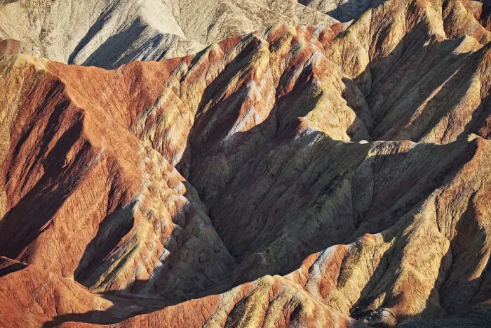 Framed Print : Rainbow mountains of Danxia at sunset, Gansu, China, Asia Framed Print : Rainbow mountains of Danxia at sunset, Gansu, China, Asia