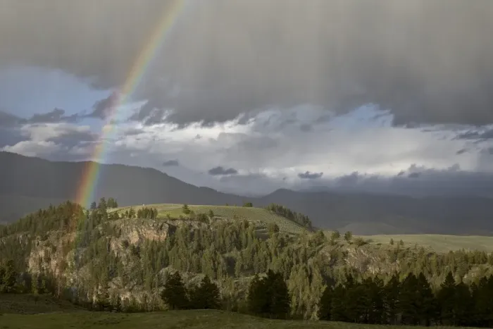 Framed Print : Rainbow, Yellowstone National Park, UNESCO World Heritage Site, Wyoming, United States of America Framed Print : Rainbow, Yellowstone National Park, UNESCO World Heritage Site, Wyoming, United States of America
