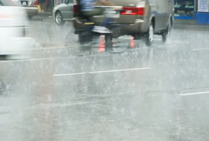 Framed Print : Rainstorm, blurred motion